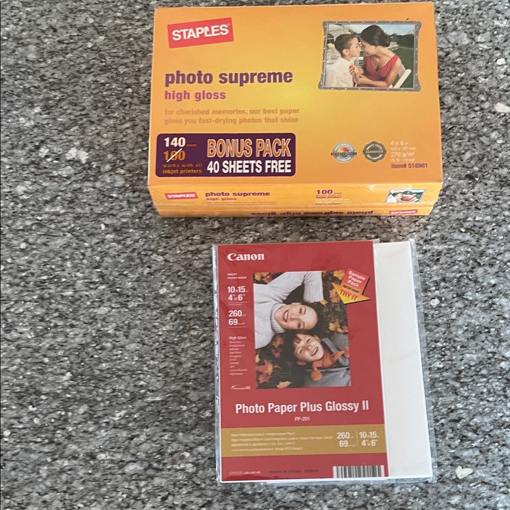 Staple Photo Supreme High Gloss Paper - Orange and Red Packaging